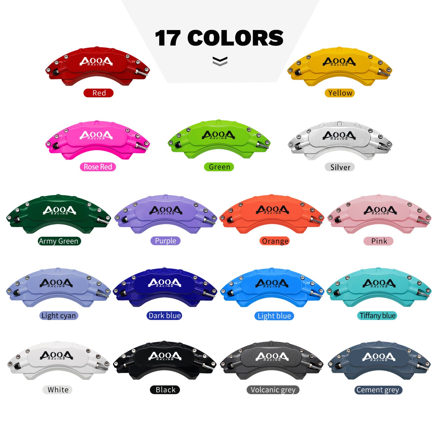 Brake Caliper Covers for Different Vehicles / Custom Prints & Logo AOOA