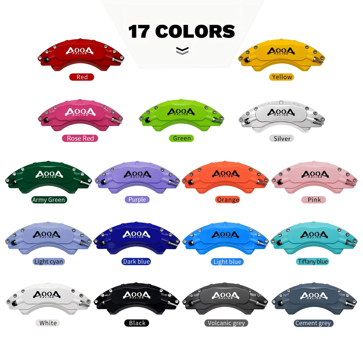Brake Caliper Covers for Different Vehicles / Custom Prints & Logo AOOA