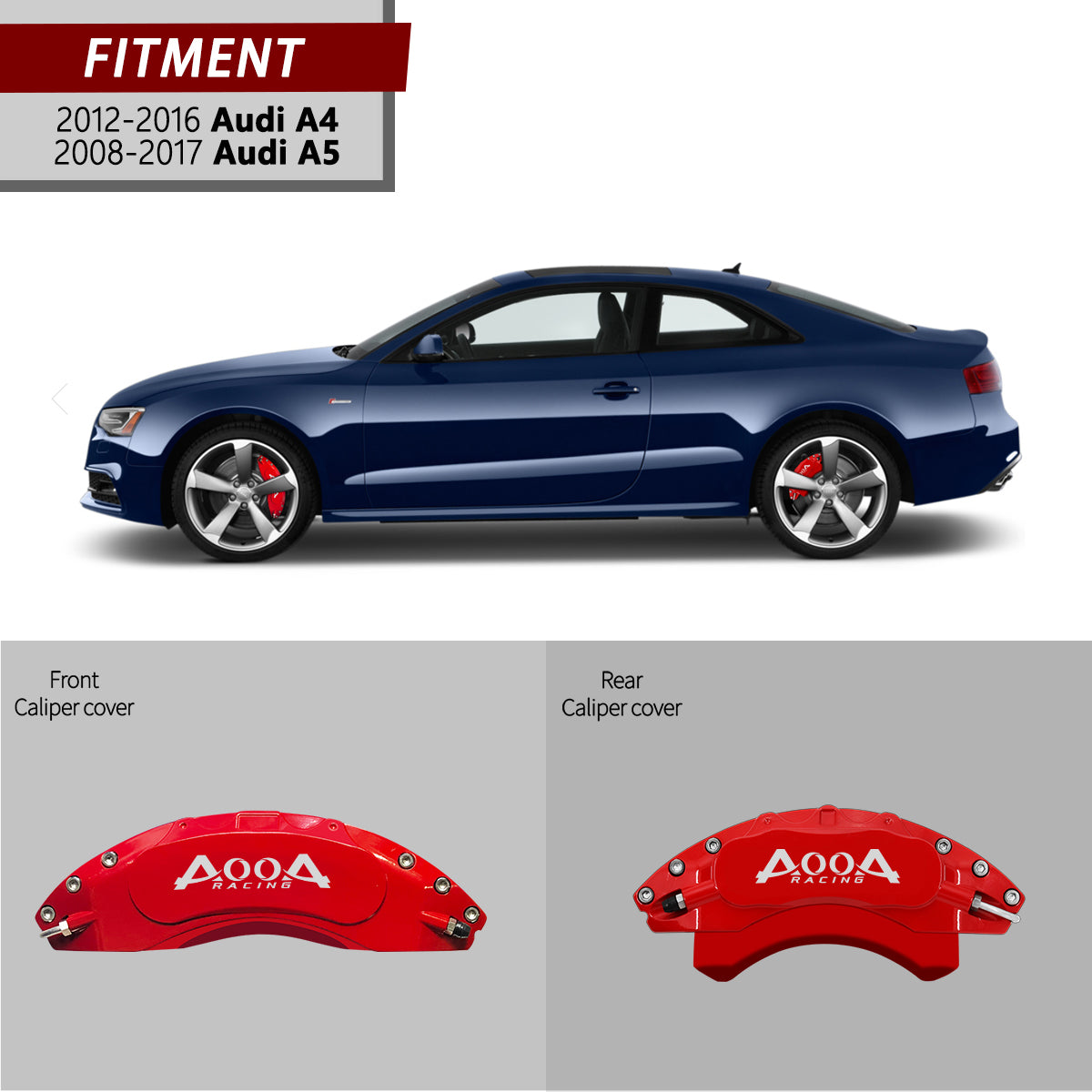 Brake Caliper Cover for Audi A4 AOOA (set of 4)