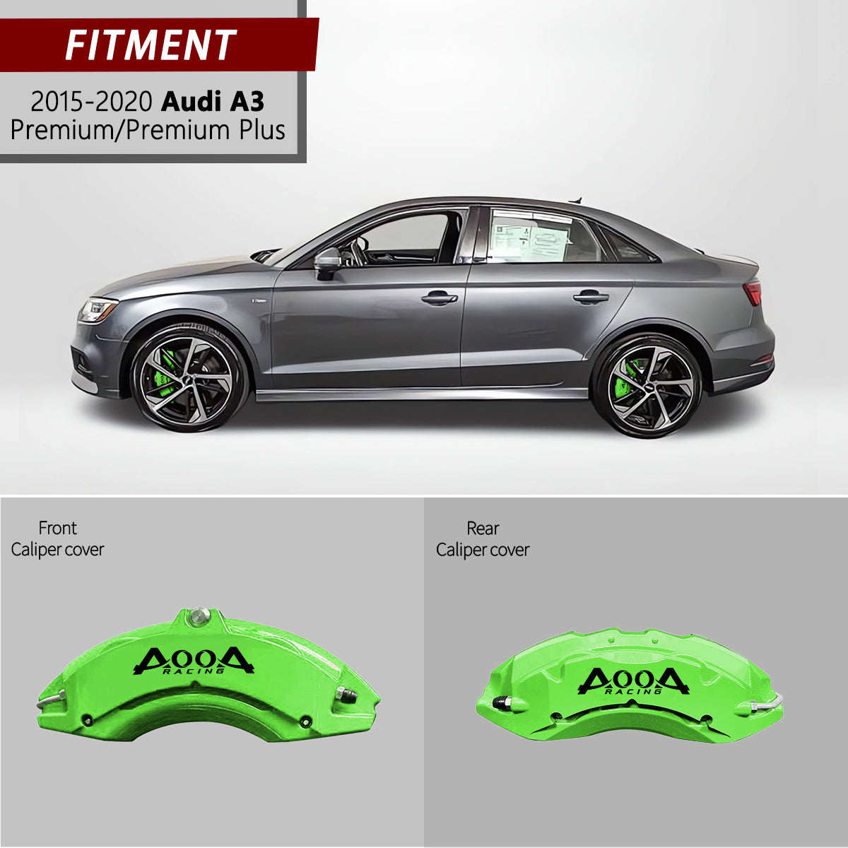 Brake Caliper Cover for Audi A3 AOOA (set of 4)