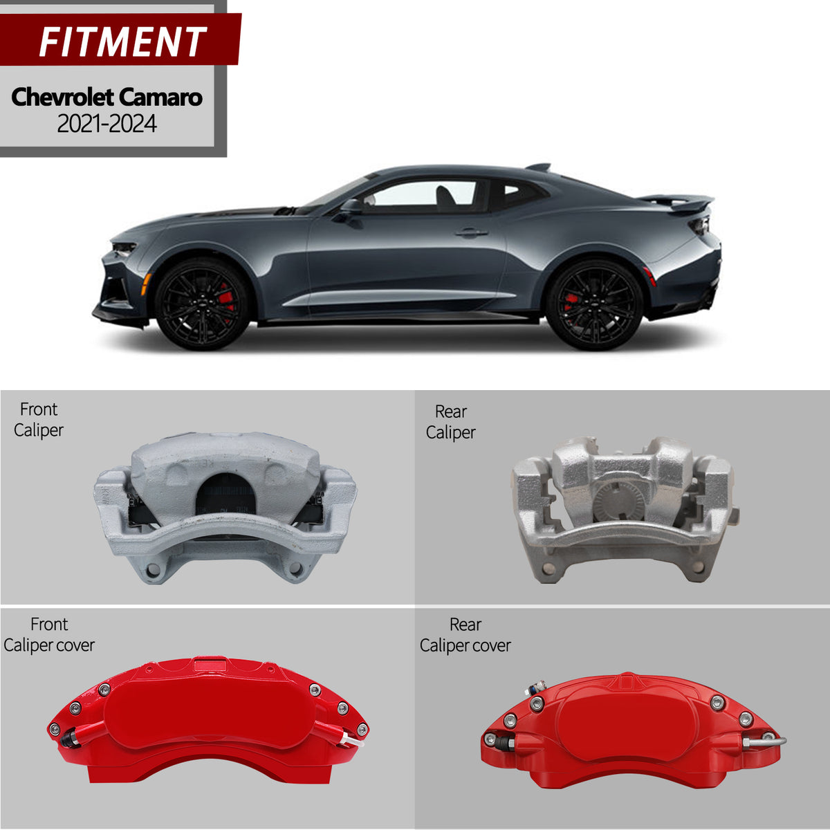 Brake Caliper Cover for Chevrolet Camaro AOOA (set of 4)