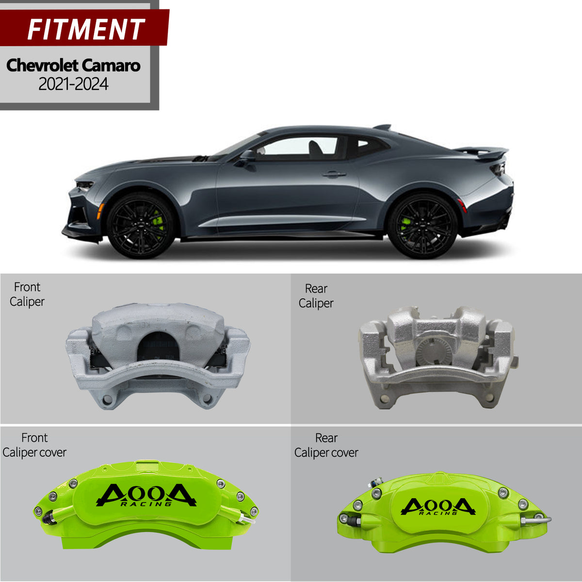 Brake Caliper Cover for Chevrolet Camaro AOOA (set of 4)