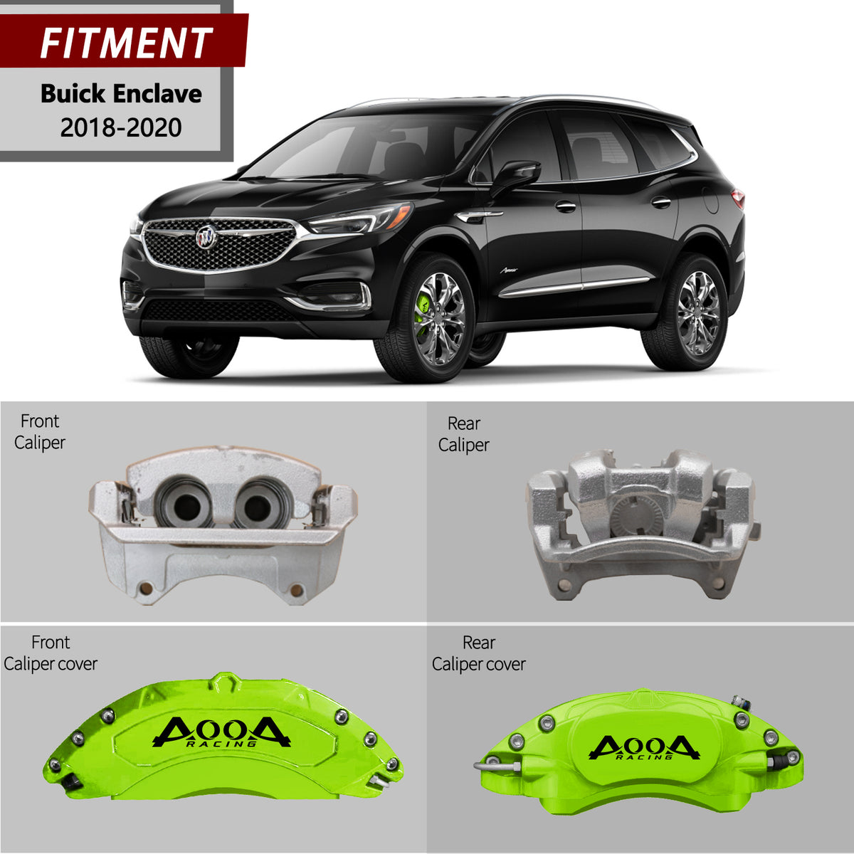 Brake Caliper Cover for Buick Enclave AOOA (set of 4)
