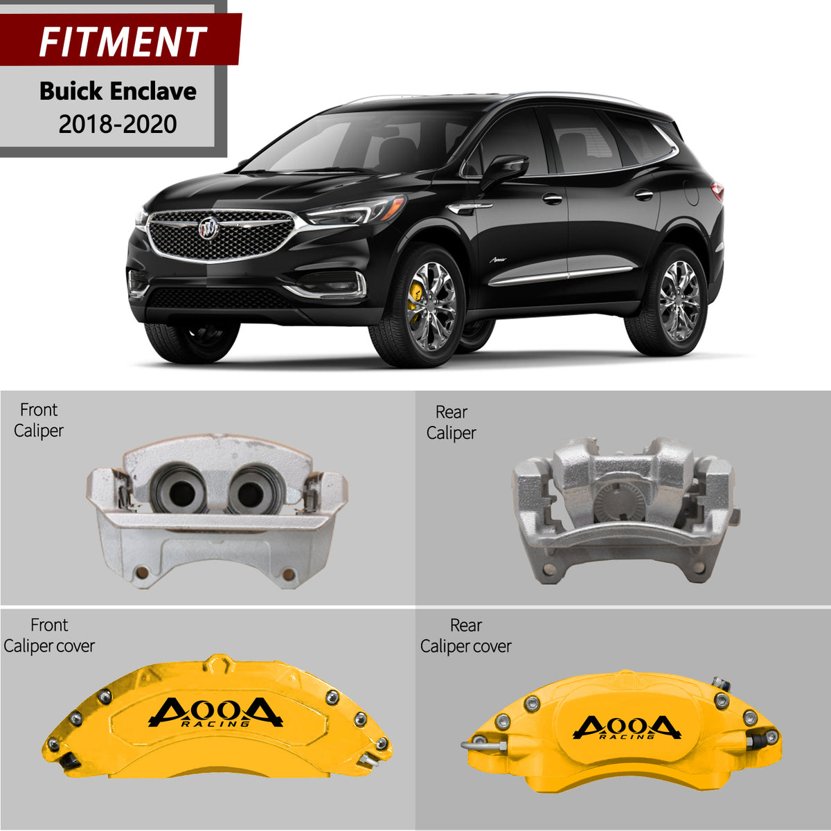 Brake Caliper Cover for Buick Enclave AOOA (set of 4)