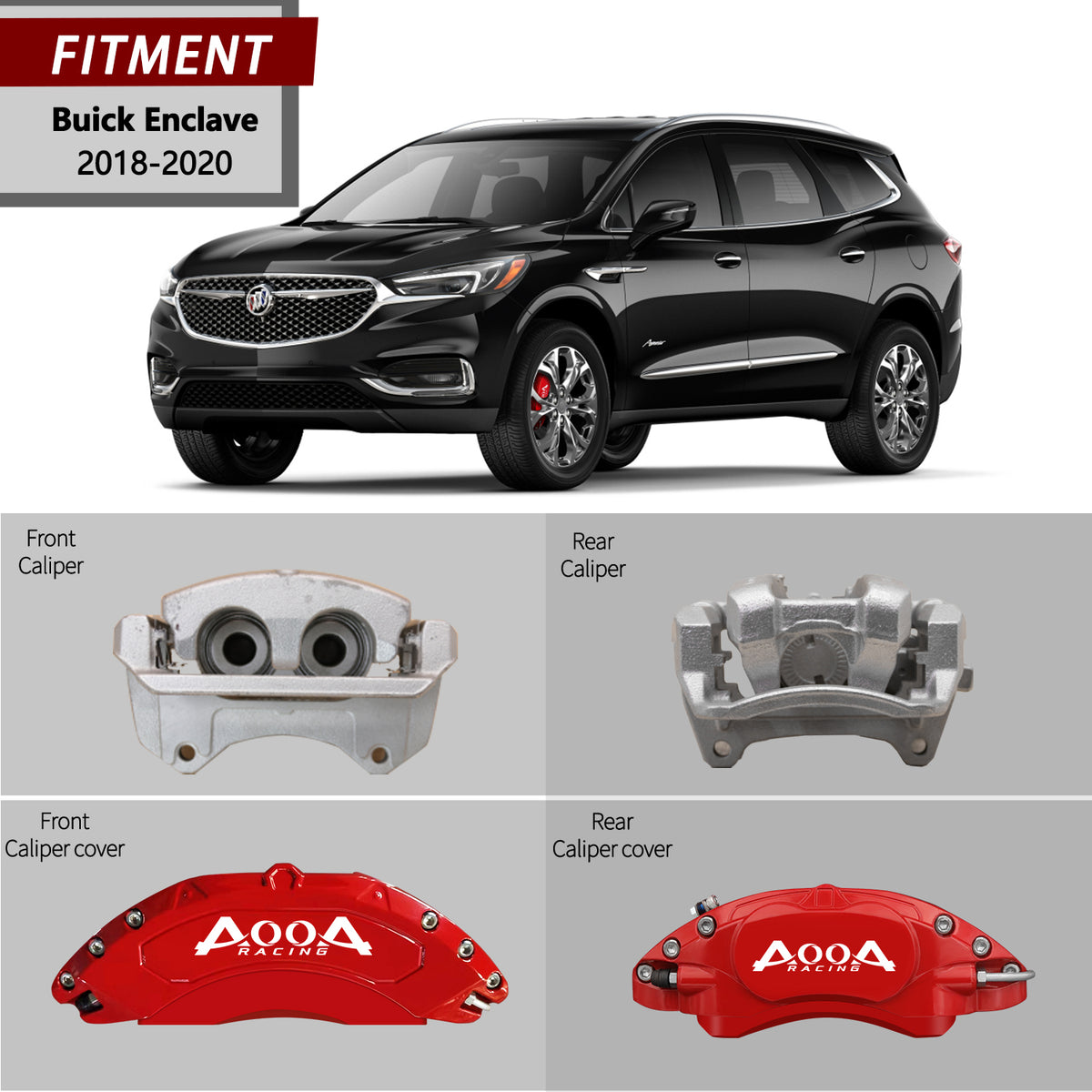 Brake Caliper Cover for Buick Enclave AOOA (set of 4)