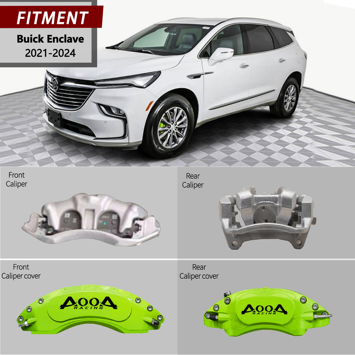 Brake Caliper Cover for Buick Enclave AOOA (set of 4)