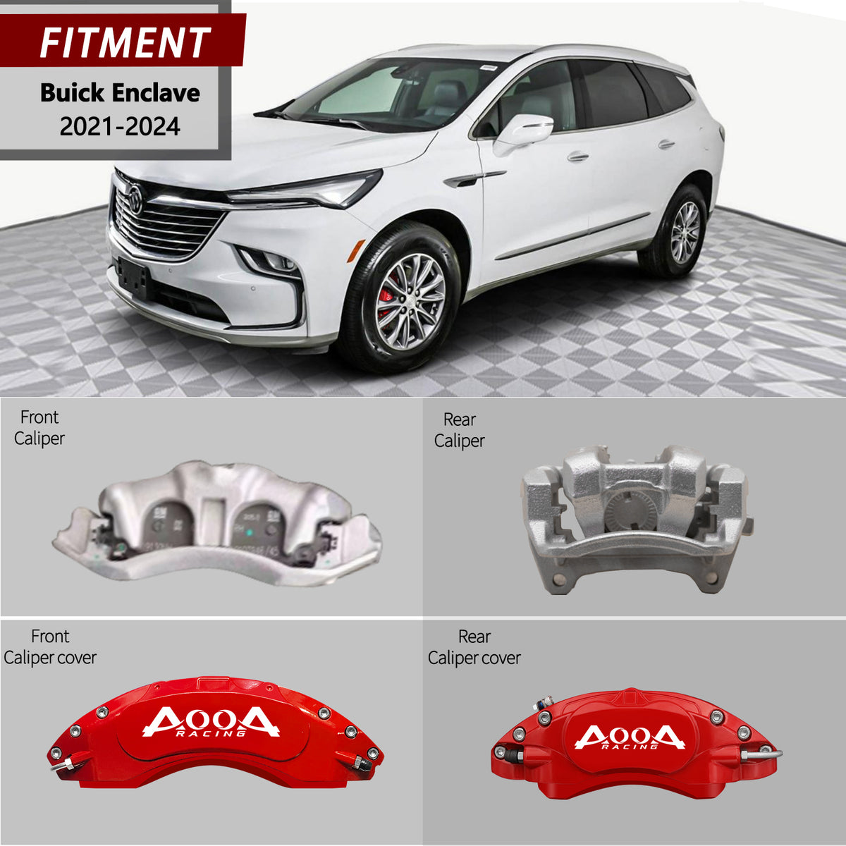 Brake Caliper Cover for Buick Enclave AOOA (set of 4)